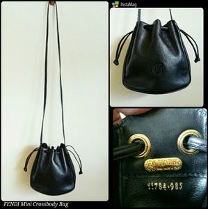 Auth Fendi very cute drawstring crossbody bag